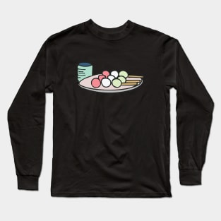 Traditional Japanese food - Dango Drawing Long Sleeve T-Shirt